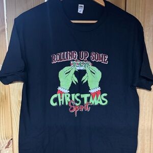 Festive Black Christmas Spirit Tee
